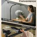 ONEMIX 42" LED Desk Lamp with Clamp, Architect Desk Light with Remote, Adjustable 4-Segment Bar, 1800LM Bright, Eye-Caring Desk Lamp for Home Office, Reading, Study, Dual Monitors, Workbench(Black)