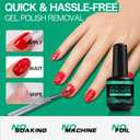 Gel Nail Polish Remover with Tools, 15ml (0.5 fl oz) - Acetone-Free, Quick Removal in 2-5 min, No Foil Soaking Needed, Safe for Natural NailsHome DIY Use