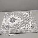 Uphome Boho Retro Bathroom Rug Gray Non-Slip Soft Bath Rug Machine Washable Oriental Bathroom Mat Traditional Farmhouse Floral Floor Mats for Bathtub Shower Toilet, 20x31 inch (Grey)