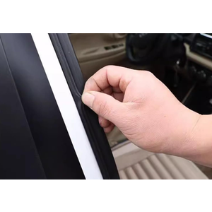 Two Automotive Door Weather strips Designed to Ensure a Tight Door Seal, Reducing Noise, Dust, and Water Leaks (Unknown Car Model and Item Brand) Black, 2 Pcs