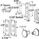 ReigaHood 1 Pack Mortise Keyed Lock Set with Classic Knobs, Perfect for Replacing Broken Antique Door Knobsets, 2-3/8" Backset, Fits 1-3/8" - 1-3/4" Thick Interior Doors, Matte Black