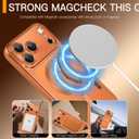 tharlet Magnetic for iPhone 17 Pro Case Clear Orange Plating Edge | [MagSafe Compatible] Luxury Plating Frame, Military-Grade Drop Protection, Full Camera Protection with Screen Protector