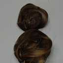 2 Pcs Real Hair Bun Wig,Messy Fake Hair Buns Hair Piece,Suitable for Ladies and Girls,Fashionable and Natural(Golden)