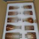 Glass Bud Vase Set of 20, Small Flower Vases, Glass Vases for Centerpieces, Vintage Home Table Decorations Bud Vases (20 Pcs, Amber)