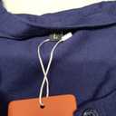 Women's Cropped Cardigan Sweaters Crew Neck Button Down Open Front Knit Bolero Shrugs (Blue, L)