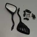 1 Pair Bicycle Mirror,Big View Bike Rear View Mirror Blindsight Multi Angle Adjustable Bike Mirror Billet Aluminum Chrome Plated Outside Skull Claw Style Also suitable for motorcycle mirror (Black)