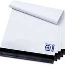POLYSELLS 100 Pack 12x15.5 Inch White Poly Mailers Shipping Envelopes, Strong Adhesive Sealing, Waterproof, and Tear-resistant Postal Mailing Bags for Clothing, Books, and Accessories