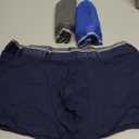 2(X)IST mens Cotton Stretch No Show Trunk 3-pack (Large, Eclipse/Lead/Dazzling Blue)