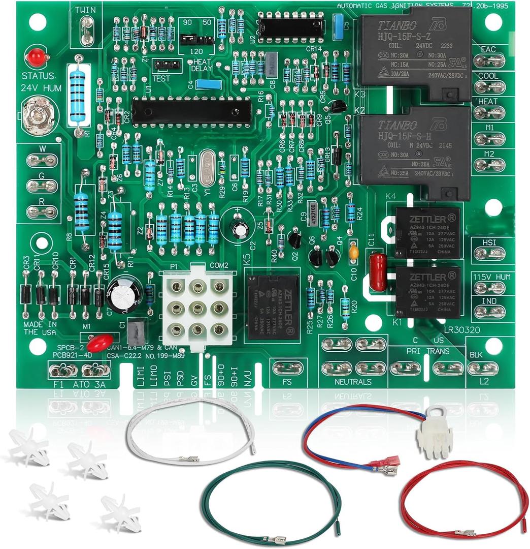 B18099-13 Furnace Control Circuit Board,Replacement for B18099-06,B18099-08,B18099-10 and B18099-13, Connotation Card Buckle *4,Line of Induction *4,Instruction Manual*1
