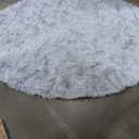 OLANLY Grey Round Rugs for Bedroom - Machine Washable, 9x9 Feet Circle Area Rugs for Living Room, Soft and Fluffy Shaggy Carpet for Teen Girls and Boys, Nursery Rooms, Dorms, Home Decor Aesthetic