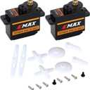 INJORA 2PCS Emax Servo ES08MAII 12g Analog RC Servo for AX24 1/24 RC Crawler Car SCX24 Upgrade Parts RC Car Boat Model