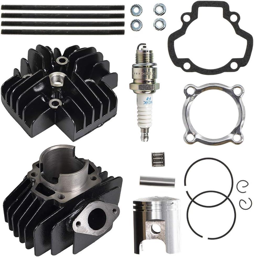 NICHE 60cc Big Bore Piston Gasket Cylinder Head Kit for Yamaha PW50 YF60S 4-Zinger Tri-Zinger BP4-HS000-00 517-11181-01