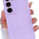 for Samsung Galaxy S23 FE Case, for Galaxy S23 FE Case Glitter Cute for Women Girls Girly Sparkly Bling Neon Bright Color Slim Soft Phone Case Cover for Samsung S23 FE, Purple
