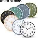 Wall Clocks Battery Operated 14 inch Modern Wall Clock,Silent Non Ticking Wall Clock for Living Room Bedroom Kitchen Office Classroom Decor (White and Black)