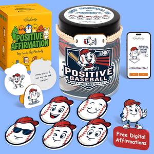 Stofinity Positive Baseball Gifts For Boys - Baseball Easter Basket Stuffers For Teens Boys, Easter Gifts Ideas For Son, Adults, Boyfriend, Daily Affirmation Cards Motivational Gift For Men, Boyfriend