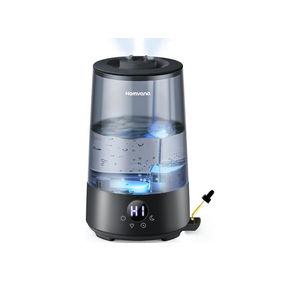 Homvana 3.6L Cool Mist Humidifiers for Bedroom, Large Room, Home, House, Office, Living Room, 34H Top Fill Easy to Clean Small Humidifier for Plants indoor, Grow Tents, Greenhouse, Filterless (Black)