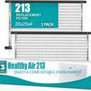 2 Pack 213 Replacement Filter Compatible with April-aire 213 Air Purifier 1210, 1620, 2120, 2200, 2210, 2216, 3210, 4200 or 2200 with Upgrade Kit 1213, 20x25x4 Air Filter, MERV-13