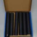 PVC Heat Shrink Capsules 120 Count Matte Black Wine Shrink Wrap Sleeves Caps Clear Bottle Corks Capsules for Professional, Wine Making Cellars and Home Use