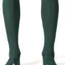 CS CELERSPORT 2/3 Pack Soccer Softball Baseball Socks for Youth Kids Adult Multi-Sport Compression Knee High Socks (Green, L)