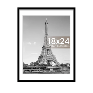 upsimples 18x24 Picture Frame, Display Pictures 16x20 with Mat or 18 x 24 Without, Wall Hanging Poster Frames, Black, Pack of 1  upsimples 18x24 Picture Frame, Display Pictures 16x20 with Mat or 18 x 24 Without, Wall Hanging Poster Frames, Black, Pack of 1