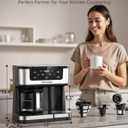 AIRMSEN 12-Cup Programmable Dual Coffee Maker Single Serve Machine for K-Cup Pods & Ground, 1000W Fast Brew, Delay Start, 2H Keep Warm, Touchscreen, 60oz Tank, Glass Carafe Home & Office
