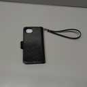 Varikke for iPhone 17e / iPhone 16e Wallet Case Detachable with RFID Blocking Card Holder for Women, Glitter Leather Wrist Strap Strong Magnetic Flip Wallet Removable Phone Case 6.1", Black