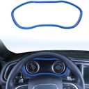 Voodonala for Challenger Dash Trim Dashboard Decoration Blue Accessories for Dodge Challenger 2015-2022 (Blue,ABS,1PC)