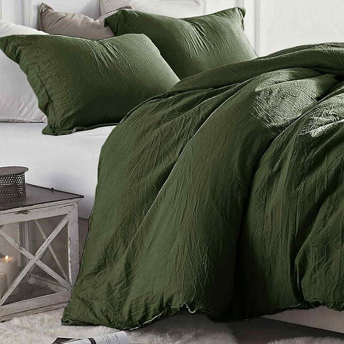 California King Comforter Set Dark Green