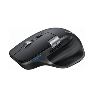 TECKNET Wireless Mouse, Bluetooth Mouse (BT5.3/5.0 & 2.4G) Rechargeable Ergonomic Optical Mouse with 6 Adjustable DPI, Side Scroll, Quiet Clicks, USB A Receiver, 7 Buttons, Wide Compatibility  Black