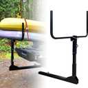 RV Hitch Mount Kayak Rack Fits up to 12' Kayaks Height Adjustable Vertical Standing Kayak Carrier 2'' Hitch Receiver 300LBS for RV,Truck,SUV, Trailer