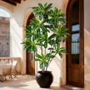 Tall Faux Artificial Trees Large Fake Tree Floor Plastic Big Plants Indoor Dracaena Decorative for Home Living Room Bedroom Decor Indoor Outdoors Porch Balcony arboles artificiales para decoracion
