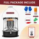 9,000 BTU Kerosene Heater, Kerosene Heaters for Indoor Use, Non Electric Portable 2 in 1 Stove & Heater for Camping, Garage, Home, and Emergency Use, Black