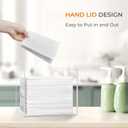 Disposable Face Towel Holder, Acrylic Face Towelettes Storage Box for Face Towels, Facial Towel Containers, Makeup Remover Cloth Organizer