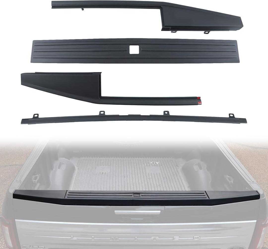 Tailgate Cap Molding Kit for F150 2015-2020, 2PCS Combined Cover Molding Trim Smooth Finish Integrated Flexible Flex Trim Step Top Protector Cover for Ford F150 2015-2020 Accessories Tailgate Cap Molding Kit for F150 2015-2020, 2PCS Combined Cover Molding Trim Smooth Finish Integrated Flexible Flex Trim Step Top Protector Cover for Ford F150 2015-2020 Accessories