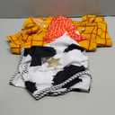 Mens Western Cowboy Sheriff Costume Button Down Adults Fancy Striped Shirt Kit (Yellow, XXL)