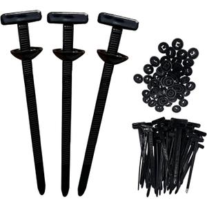 100 Pcs Nylon Universal Cable Tie Buckle - Heavy-Duty Double-Sided Self-Locking Zip Ties with Pin & Button Design - Durable UV Resistant Plastic Fasteners for Car Repair, Wire Management & Daily Use