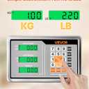 VEVOR Computing Digital Platform Scale, 220 lbs Load, 0.04 lbs Accuracy, Electronic Floor Scale with LB/KG, Tare, Price Calculator, AC/DC Power Supply, Fit for Luggage, Shipping, Packages, Postage