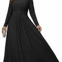 Womens 2026 Long Sleeve Soft Flowy Empire Waist Fall Winter Party Gown
 Size Large