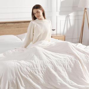 Heated Blanket Full Size Electric Blanket 72X84 In, Fluffy Sherpa Fleece Heated Blanket Full for Bed with 5 Heat Levels & 10-Hour Auto Off, ETL and FCC Certified Warming Blanket for Winter Gift (White)