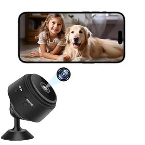 Hidden Camera,2K Mini Camera,Nanny Cam Hidden Camera,WiFi Spy Camera with Night Vision & Motion Detection,Wireless Indoor Security Camera for Pet/Baby/Nanny
