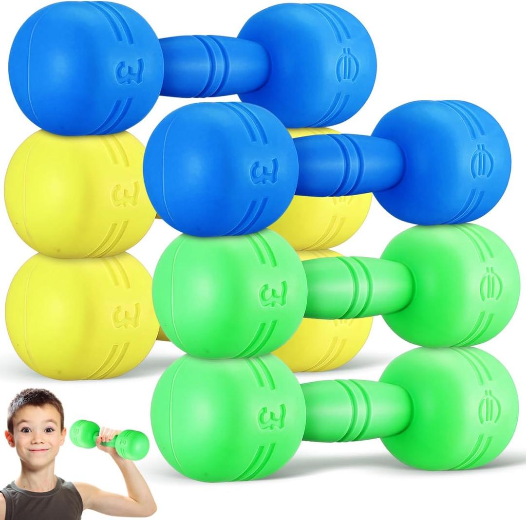 Yardwe 3 Pairs of Interactive Kids Dumbbells Interesting Children Toys Exercising Children Weights
