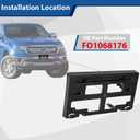 Front License Plate Bracket Frame Holder with Bolts Compatible with Ford Ranger 2019 2020 2021 2022 2023 KB3Z-17A385-A FO1068176