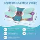 Cervical Neck Pillow for Pain Relief - Ergonomic Side Sleeper Pillow Cooling Memory Foam Pillows for Sleeping, Contour Pillow Orthopedic Bed Pillow for Back Stomach Sleepers(White & Grey)