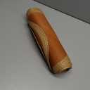 Noctiflorous Round Placemats Set of 6, 15 Inch Braided Hand Woven Table Mats, Heat Resistant Non-Slip Wipeable Wide Edge Place Mats for Kitchen Dining Indoor Outdoor Use(Orange, 6)