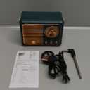 Retro Bluetooth Speaker, Wireless Mini Portable Speakers Support USB/TF Card/AUX, Vintage Radio Bluetooth Speaker for Kitchen Desk Bedroom Office Outdoor, Retro Gifts for Women Men, Green