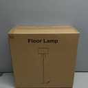 Luvkczc Floor Lamp, 62" Standing Lamp Tall Lamp with Fabric Lampshade&Pull Chain Corner Floor Lamps for Living Room, Bedroom,Office, Wood Grain 2 Bulb Socket