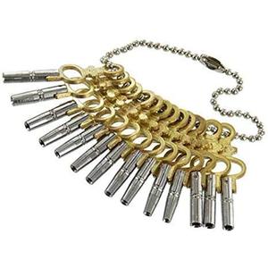 Brass Blessing Clock Winding Key (14 pcs Set for Pocket Watch Winding Keys (5022))
