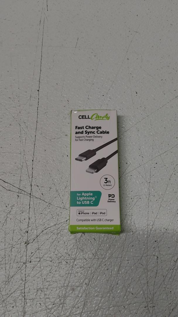 CellCandy Fast Charge And Sync Cable 3 Ft For Apple Lightning to USB C