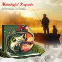 2 x Gone Fishing Christmas Ornament 2025 - Wooden Fish Ornaments for Christmas Tree, Fishing Gifts for Men, Dad, Husband, Grandpa - Fisherman Christmas Decoration, Outdoor Sports Gift Ideas