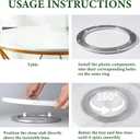 16'' Marble Lazy Susan for Kitchen Counter, White Marble Turntable for Dinning, Lazy Susans Organizer for Cabinet, Serving Rotation Spinning Tabletop Organizer Swiveling, Spice Rack Storage